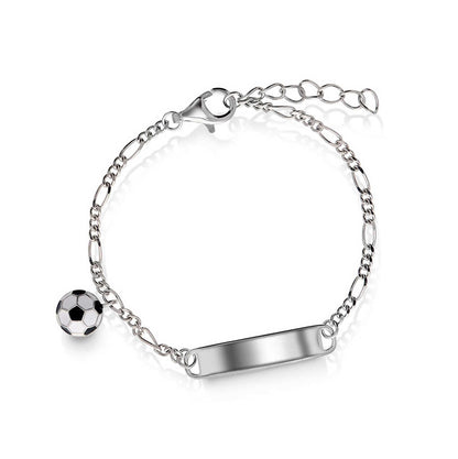 Armbånd i sølv med fotball 21761