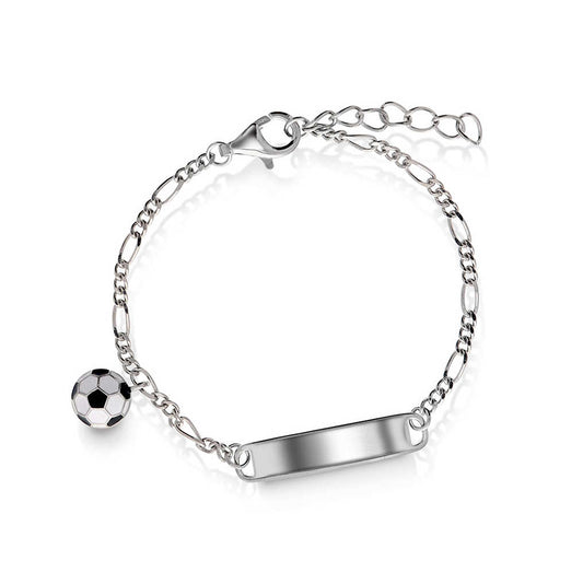 Armbånd i sølv med fotball 21761