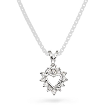 Anheng i hvitt gull med diamant 0,12 ct, bilde 1 av 2