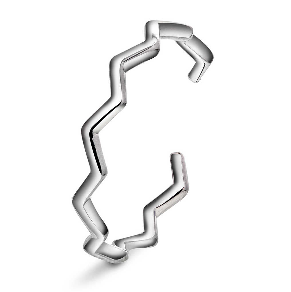 Peak ring i sølv, justerbar 221397