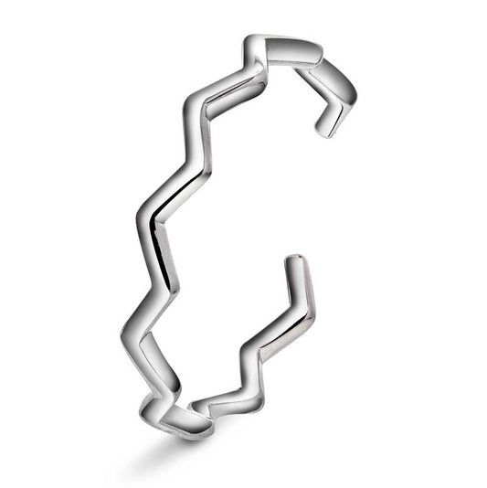 Peak ring i sølv, justerbar 221397