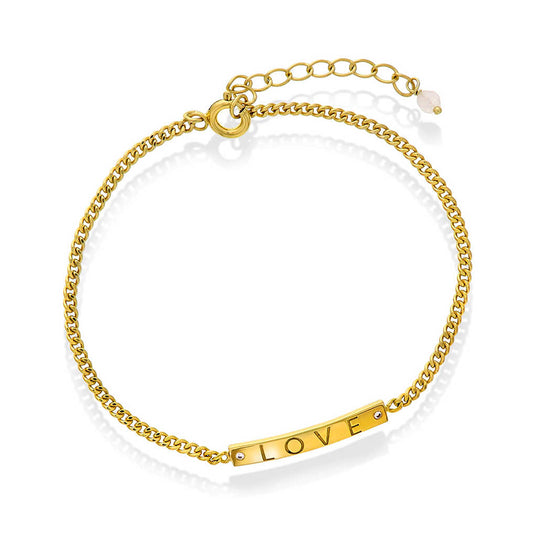 Believe in Love armbånd med rosenkvarts 221405