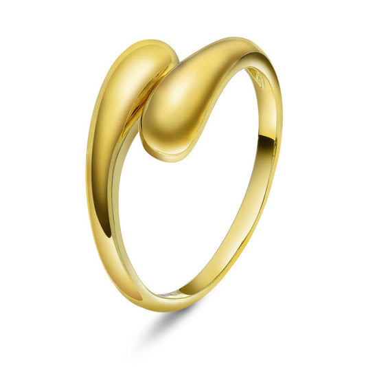 Edge ring i sølv, justerbar 221448