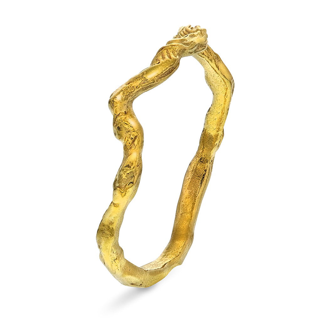 Shapes Ocean ring i forgylt sølv, bredde 2 mm, bilde 1 av 2