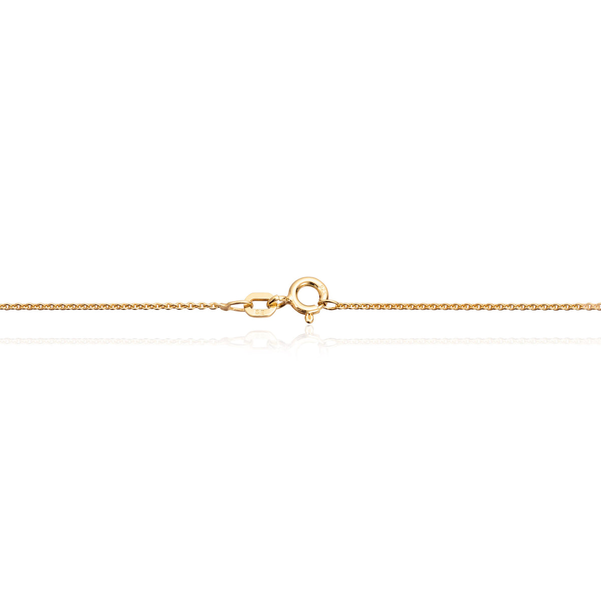 Aurum halskjede i 585 gull med rund anker 1,1 mm, bilde 1 av 8