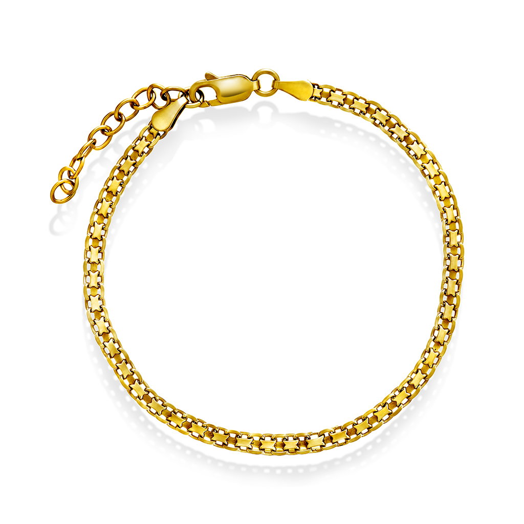 Bismark armbånd i forgylt sølv 3 mm