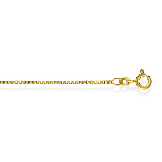Halskjede i 585 gult gull, veneziansk kjede 1,3 mm, 70 cm