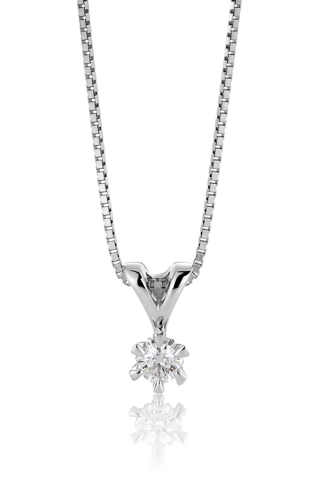 Svolder anheng i 585 gull med diamant 0,25 ct GTW/VS, bilde 2 av 2