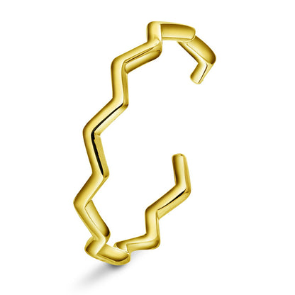 Studio Peak ring i forgylt sølv, justerbar, 1,5 mm, bilde 1 av 3