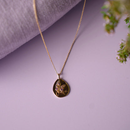 Amulett flink kjede med ametyst, bilde 3