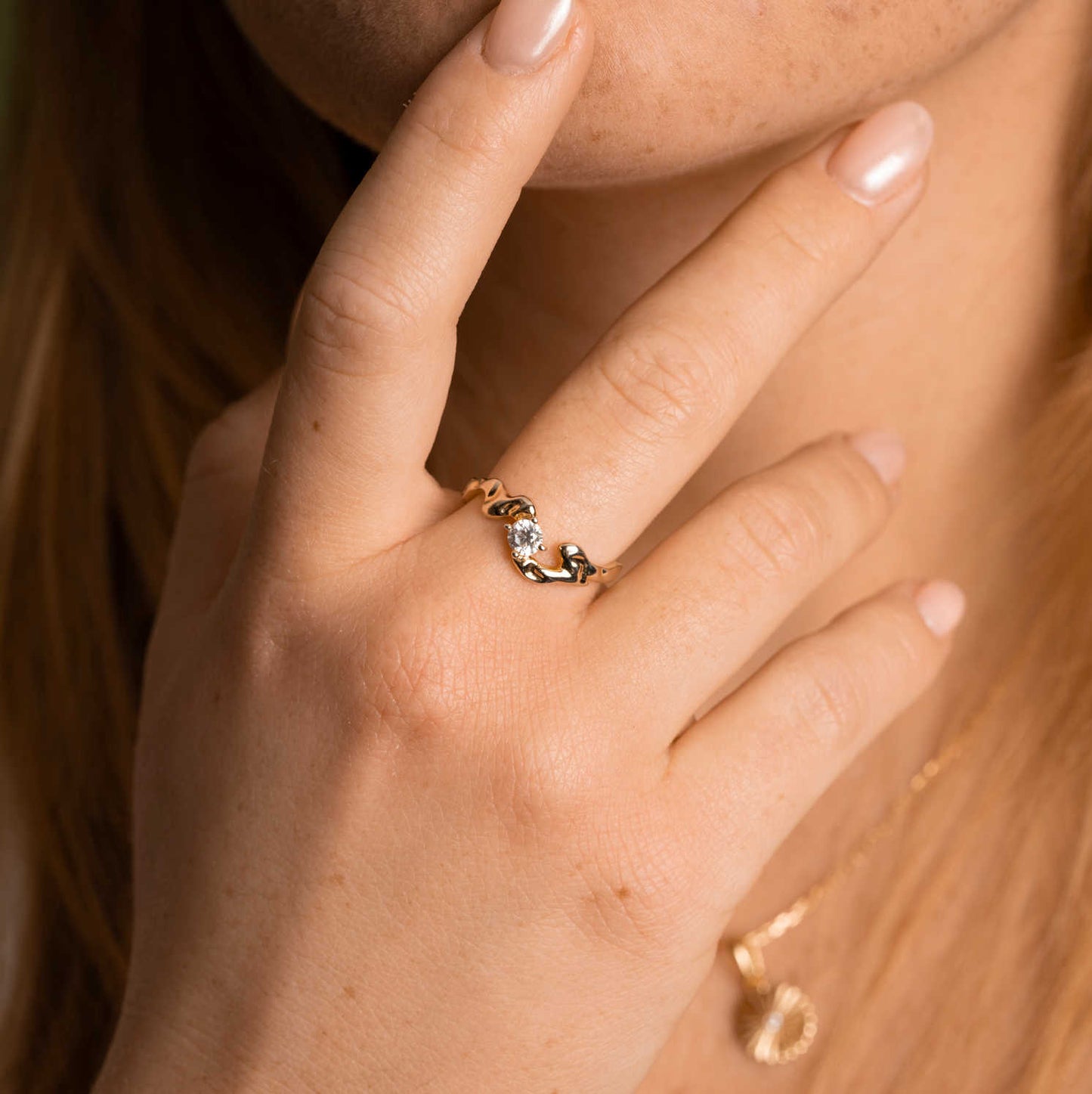 Sparkle ring i sølv med zirkonia 240221