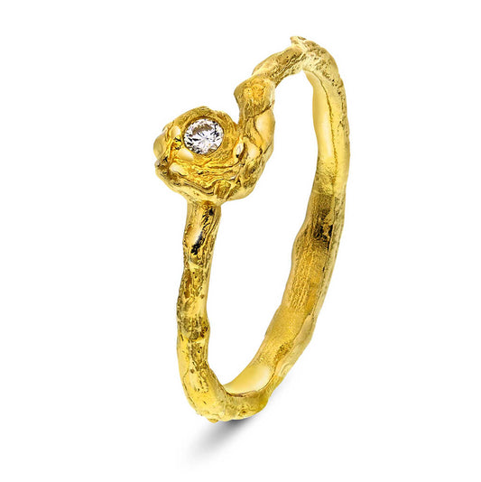 Spring ring i sølv med zirkonia 240241