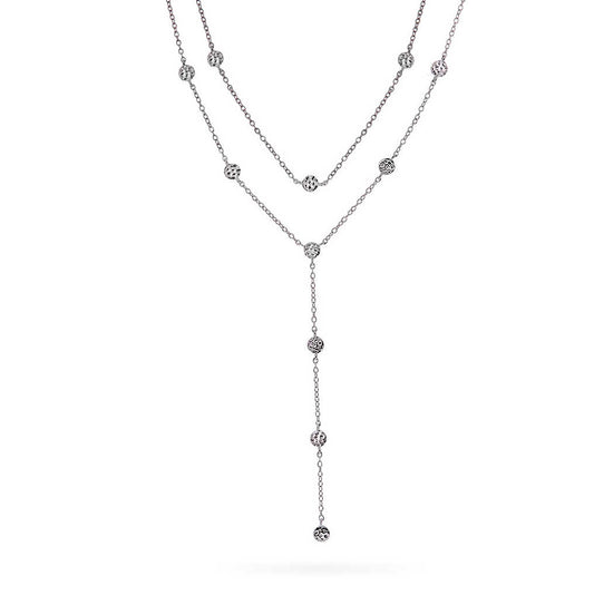 Heat double chain smykke i sølv 240328