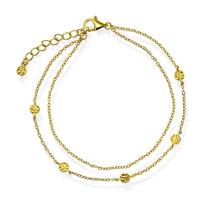 Heat double chain armbånd i sølv 240332
