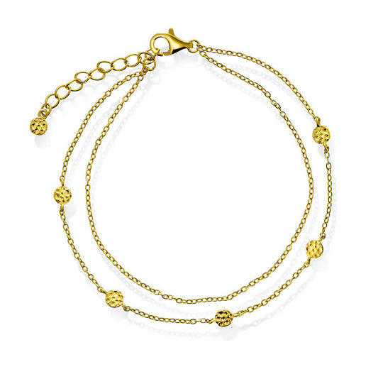 Heat double chain armbånd i sølv 240332