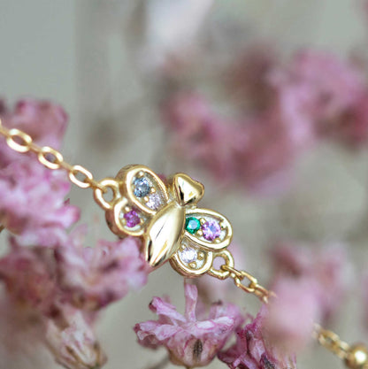 Armbånd i sølv med zirkonia bie 25339