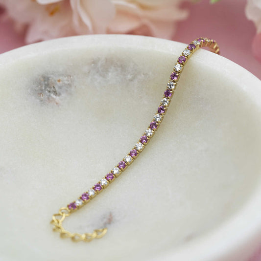 Armbånd i sølv med zirkonia 25400