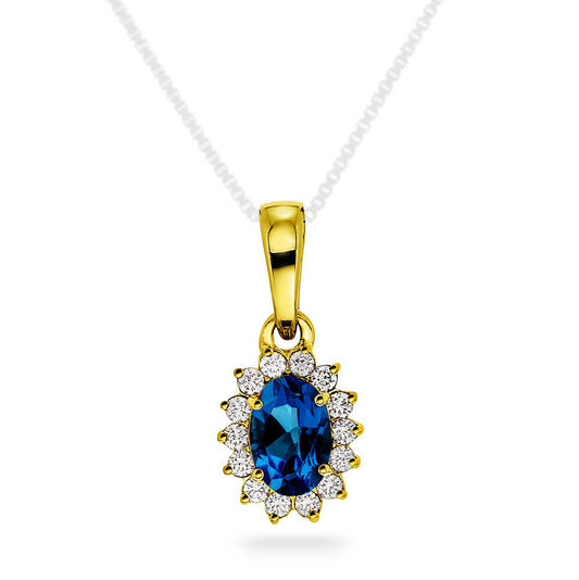 Anheng i gull med diamant 0.14 ct WSI 2615981-SAF