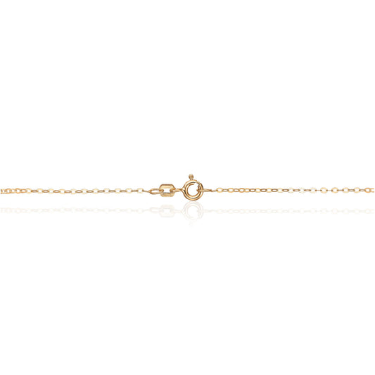 Aurum halskjede i 585 gult gull, flat anker 1,3 mm, 45 cm