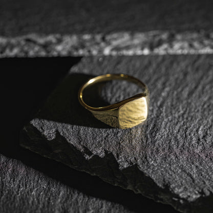 Ring i forgylt sølv, 10 mm bred, bilde 4 av 5