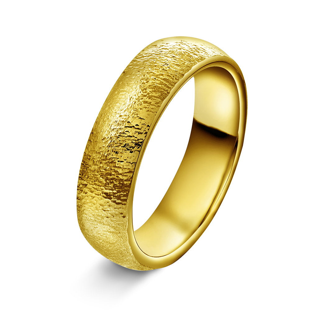 Forever giftering i rhodinert gull, innvendig buet, bilde 3 av 4