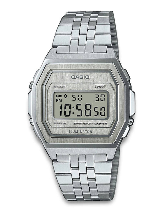 Casio Vintage A1000A-7EF herreklokke i stål