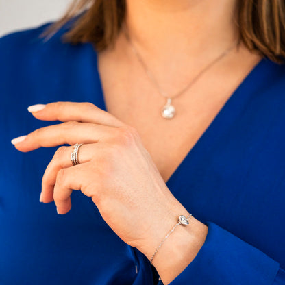 Ring i rhodinert 925 sølv med zirkonia 5,5 mm, bilde 3 av 4