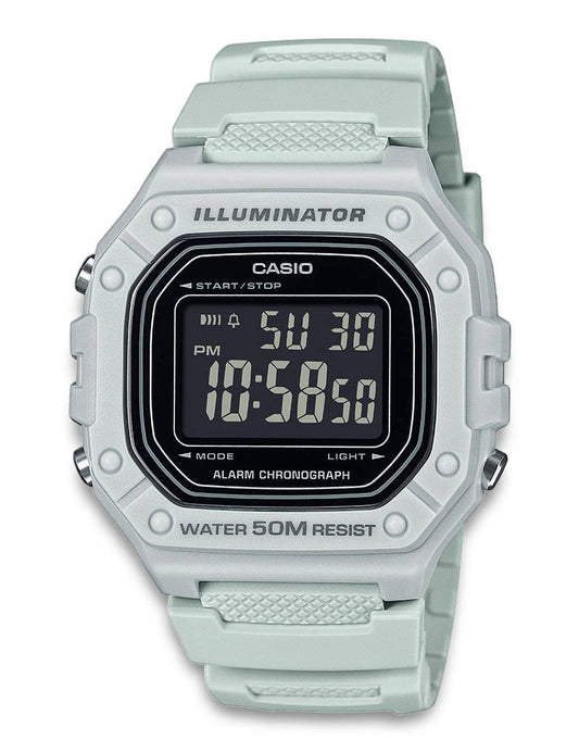 Casio Timeless W-218H-8BVEF herreklokke i resin