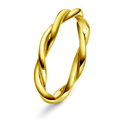 Ring i 585 gult gull, tvinnet utførelse 2,6 mm, bilde 1 av 4