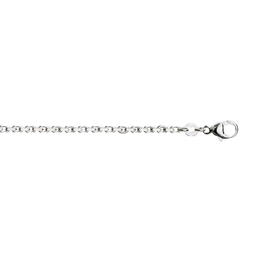 Halskjede i 925 sølv, anker 2,1 mm, 45 cm