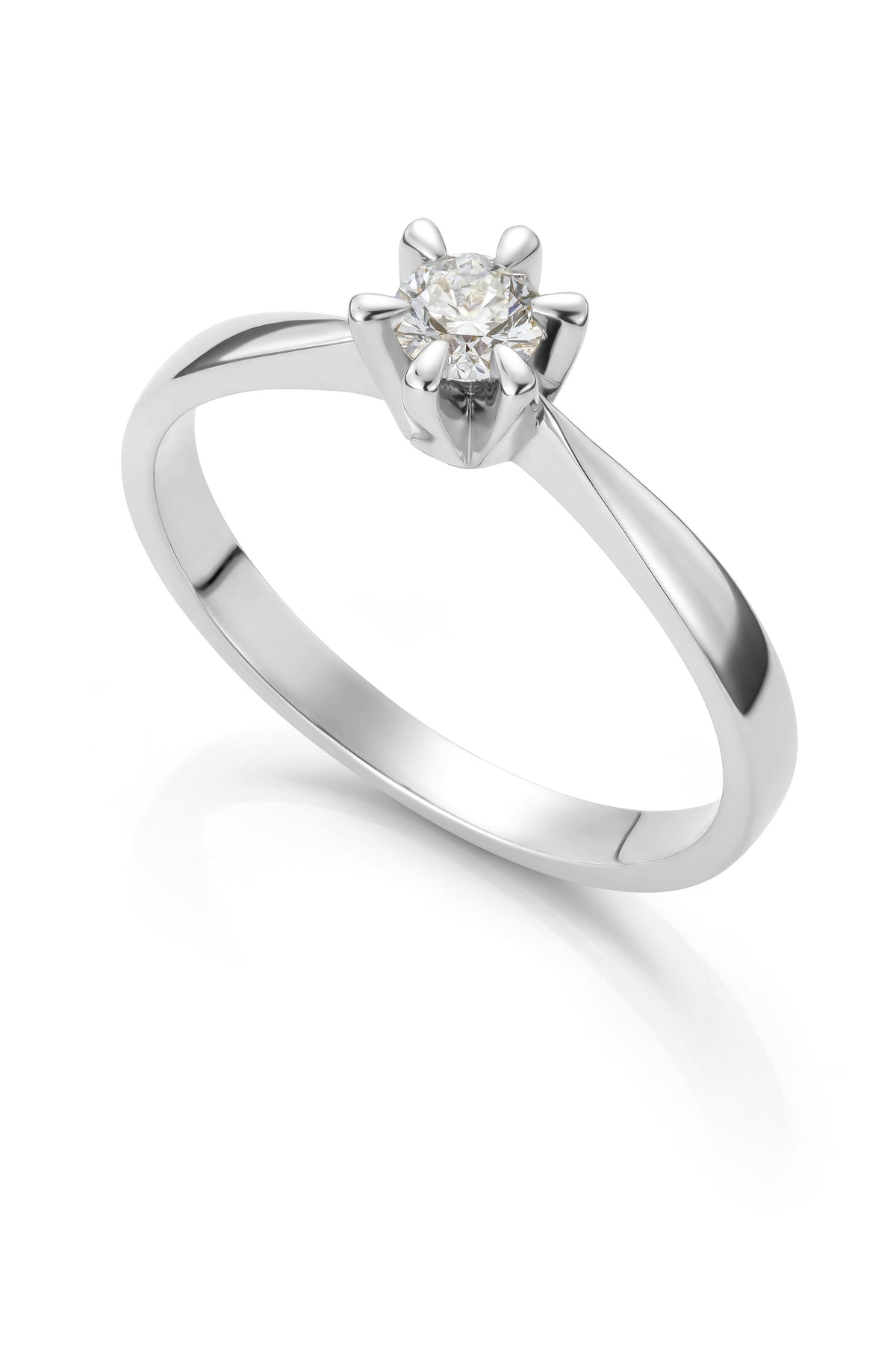 Svolder ring Maud i 585 gull med diamant 0,2 ct HWE/P1, bilde 2 av 3