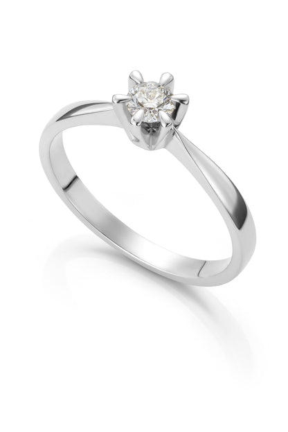 Svolder ring Maud i 585 gull med diamant 0,1 ct, HWE/P1, bilde 2 av 3