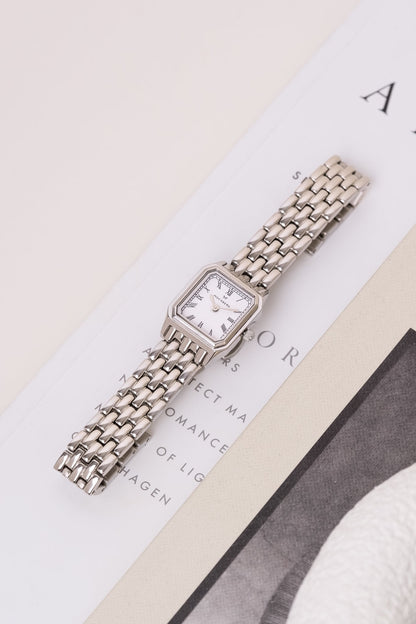 Classic Square Stål / Hvit 18x19mm SKU | MO335 - Bjerveur.noClassic Square Stål / Hvit 18x19mm SKU | MO335