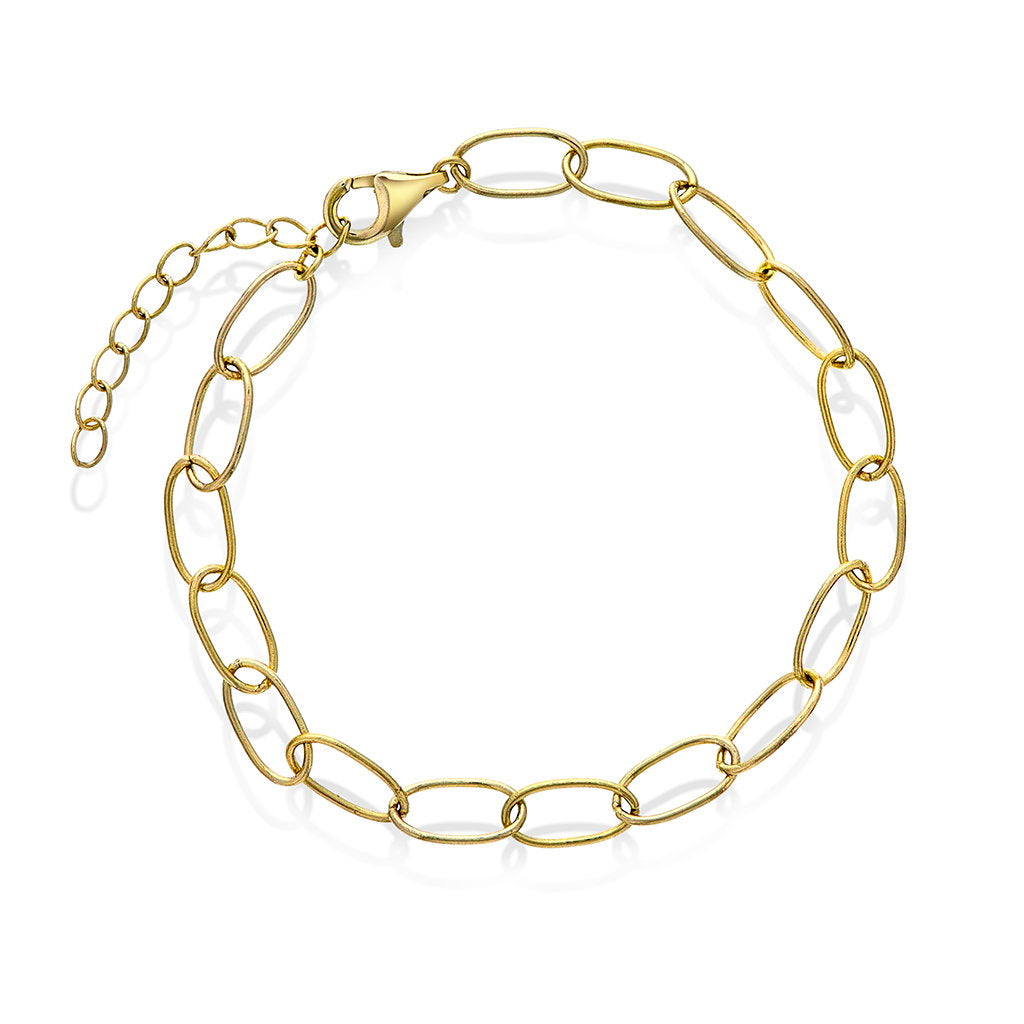 Sandra Lyng armbånd Hooked i forgylt sølv, 16+3 cm, bilde 1 av 4