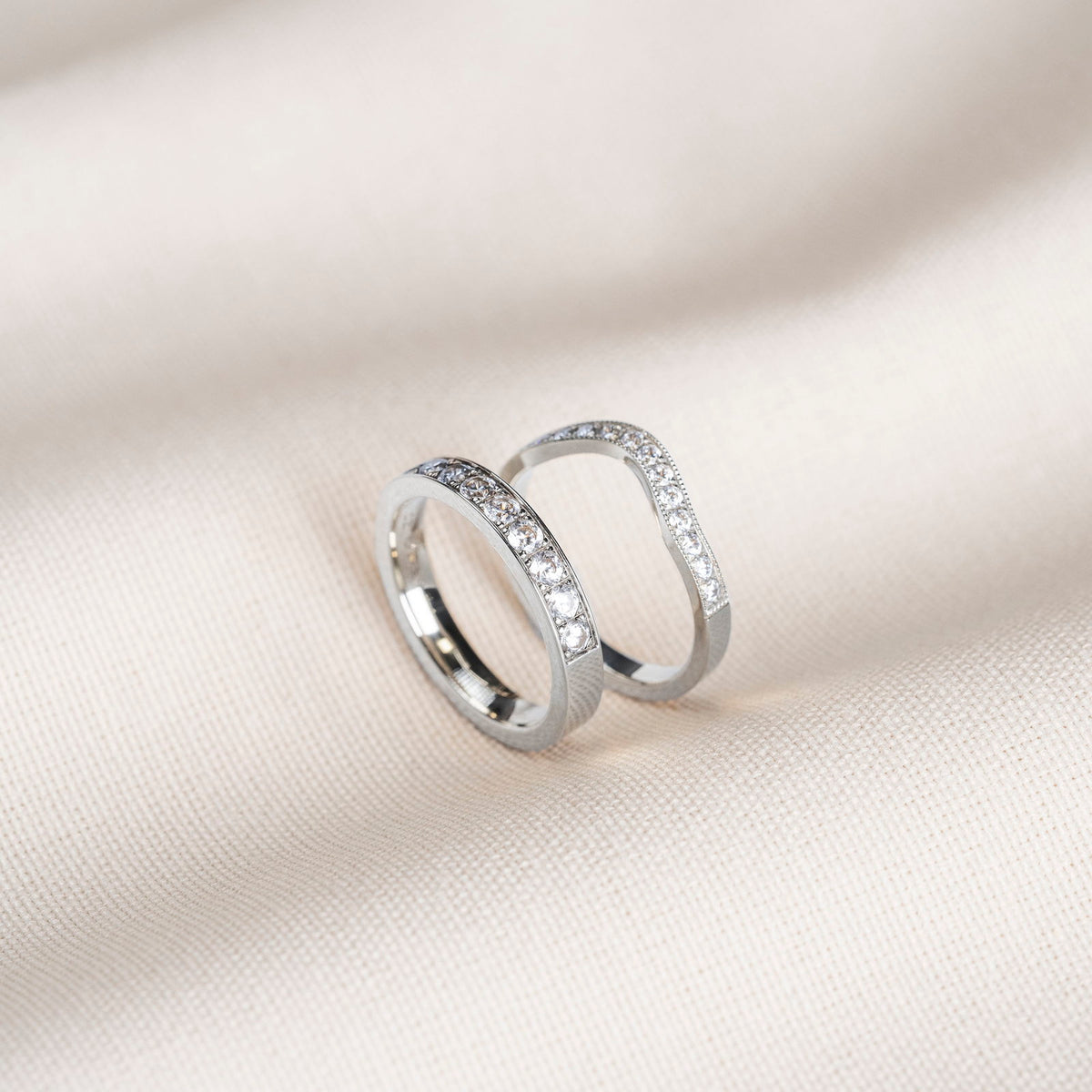 Gems Radiant ring i 14 karat hvitt gull med labdiamanter 0,54 ct, bilde 5 av 6