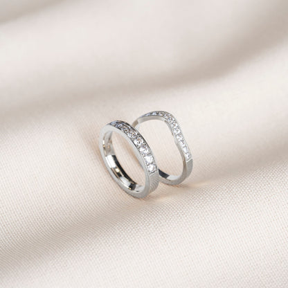 Gems Radiant ring i 14 karat hvitt gull med labdiamanter 0,54 ct, bilde 5 av 6