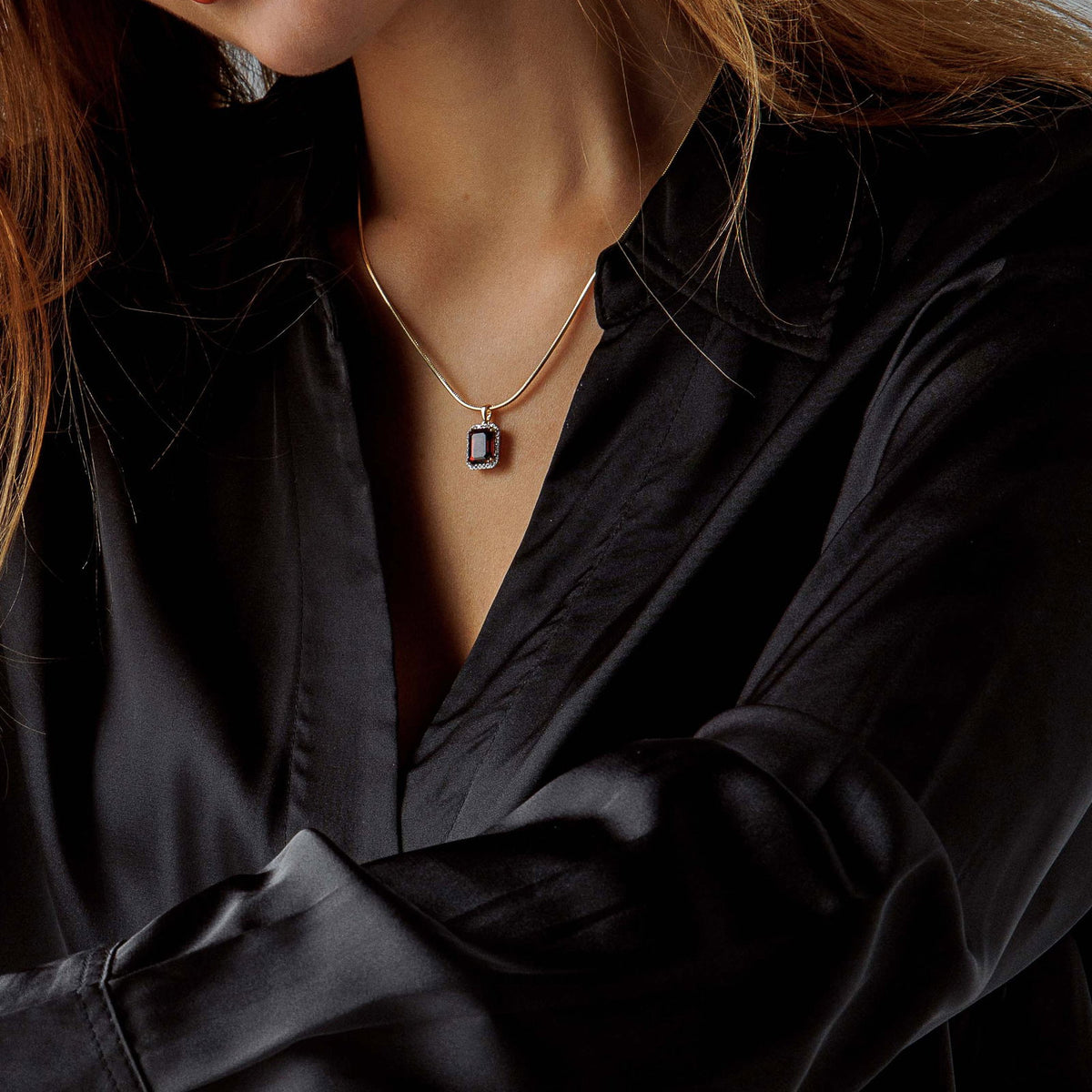 Anheng i gull med diamant 0,14 ct W/SI, nr. 26150043-RHO