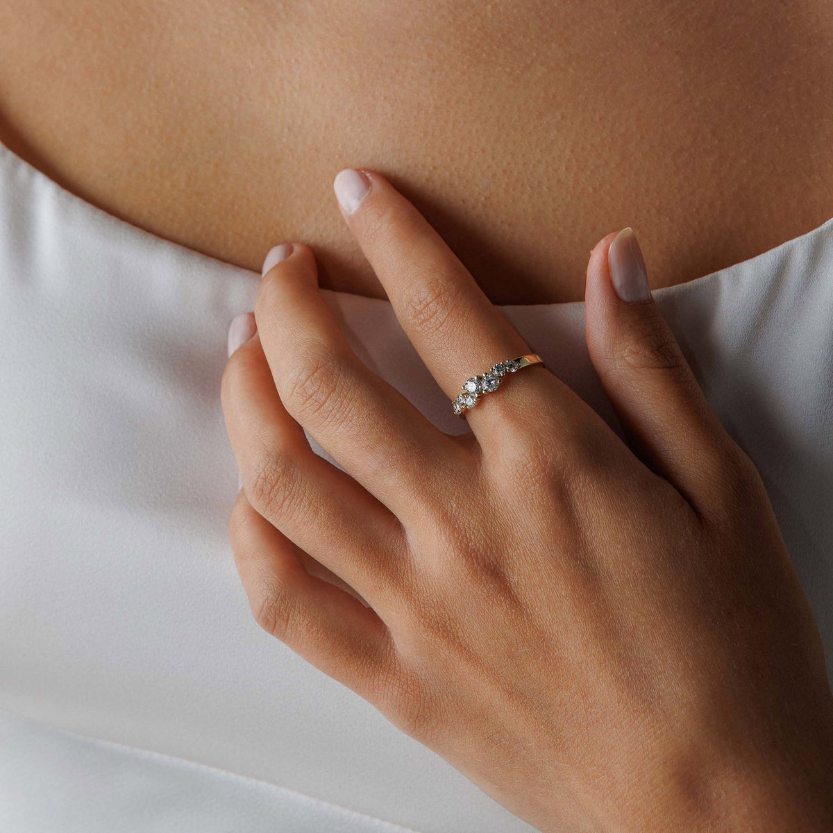 Ring i 14 karat gult gull med diamanter 0,55 ct, begrenset utgave, bilde 2 av 3