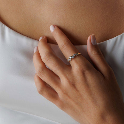 Ring i 14 karat gult gull med diamanter 0,55 ct, begrenset utgave, bilde 2 av 3