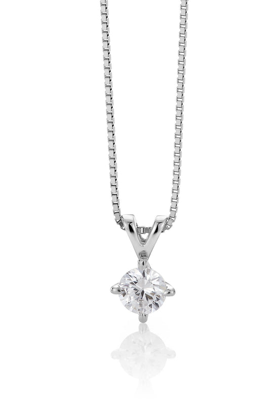 Svolder anheng i 585 gull med diamant 0,9 ct VS, bilde 1 av 2