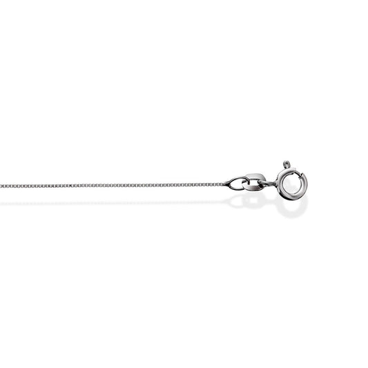 Veneziansk halskjede i 585 hvitt gull 0,6 mm, 36 cm