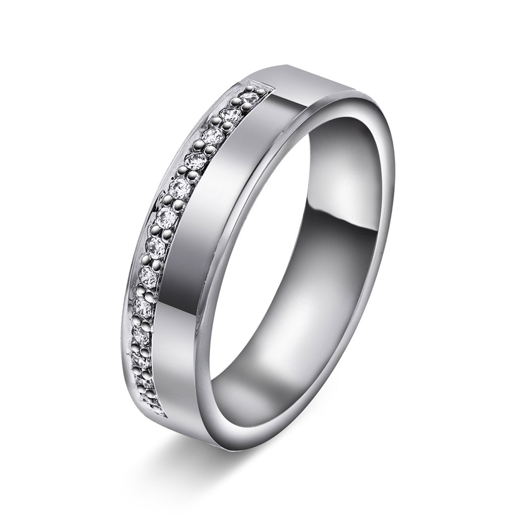 Forever giftering i 14 karat gull med diamant 0,14 ct, 5 mm, bilde 2 av 2