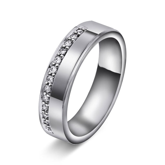 Forever giftering i 585 gull med diamant 0,14 ct W/SI, innvendig buet, 5 mm, nr. GD350, bilde 2 av 2