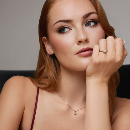 Illusjon ring i gult gull med diamant 0,25 ct, bilde 3 av 3