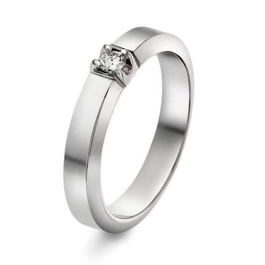 Sigma ring i 14 karat hvitt gull med diamant 0,07 ct, bilde 1 av 3