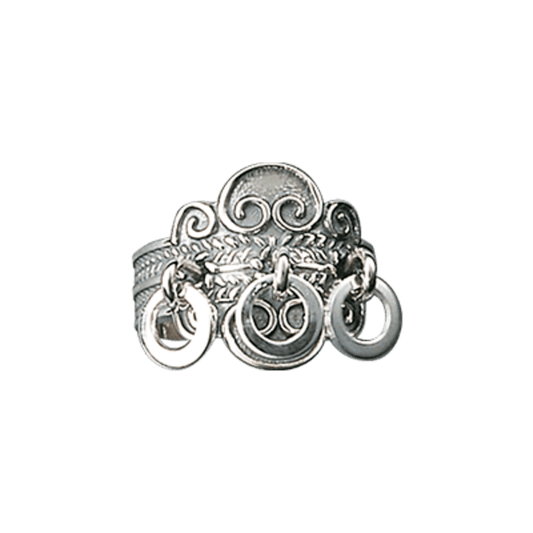 Bunadsring med ringlauv, oksidert 317103