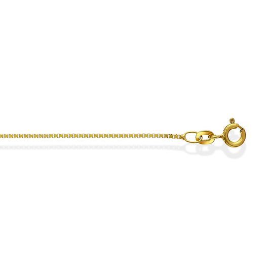 Veneziansk halskjede i 585 gult gull 1 mm, 60 cm