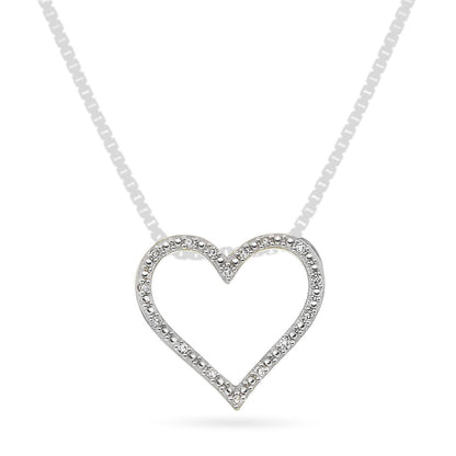 Anheng i rhodinert 14 karat gull med diamant 0,045 ct, bilde 1 av 3