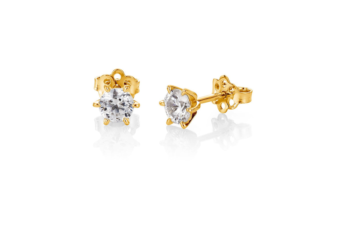 Svolder øredobber i 585 gull med diamant 0,8 ct GTW/SI, bilde 3 av 3