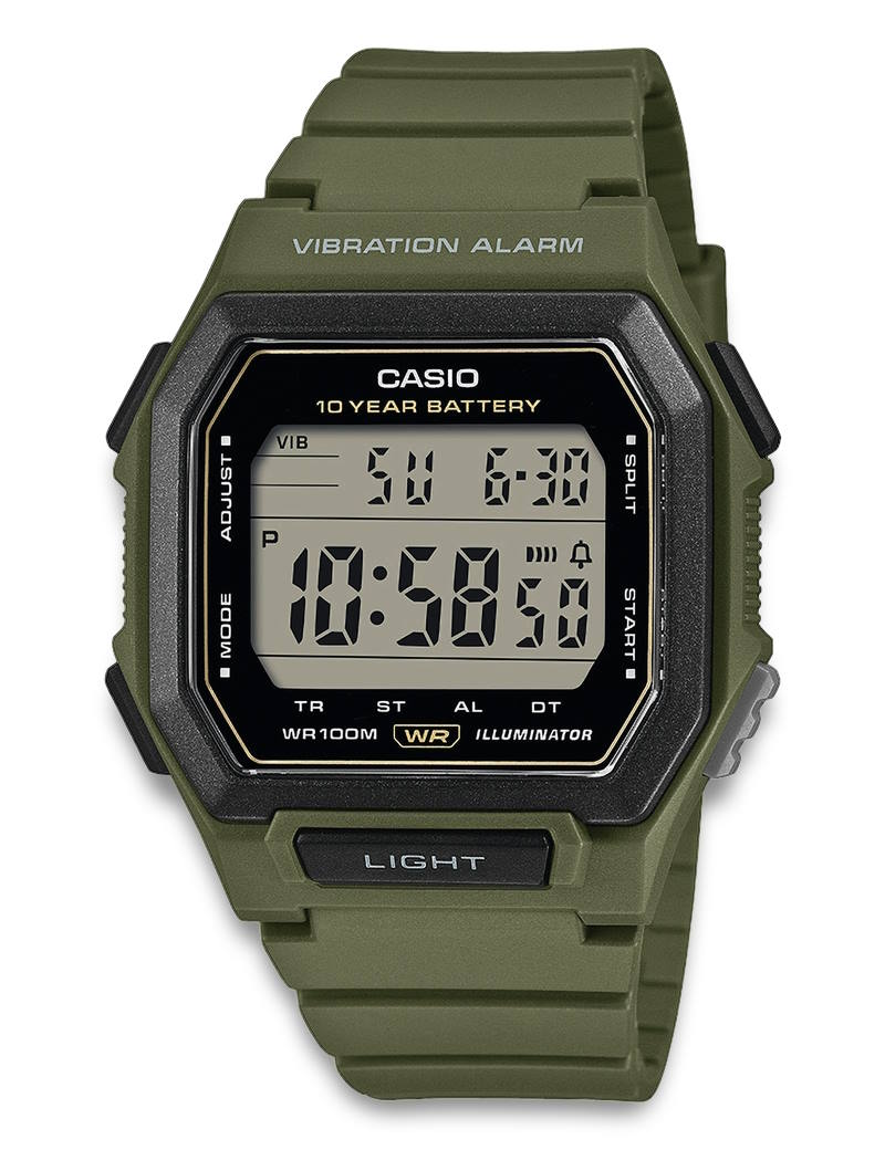 Casio Timeless W-738H-3AVEF herreklokke i resin, bilde 1 av 2